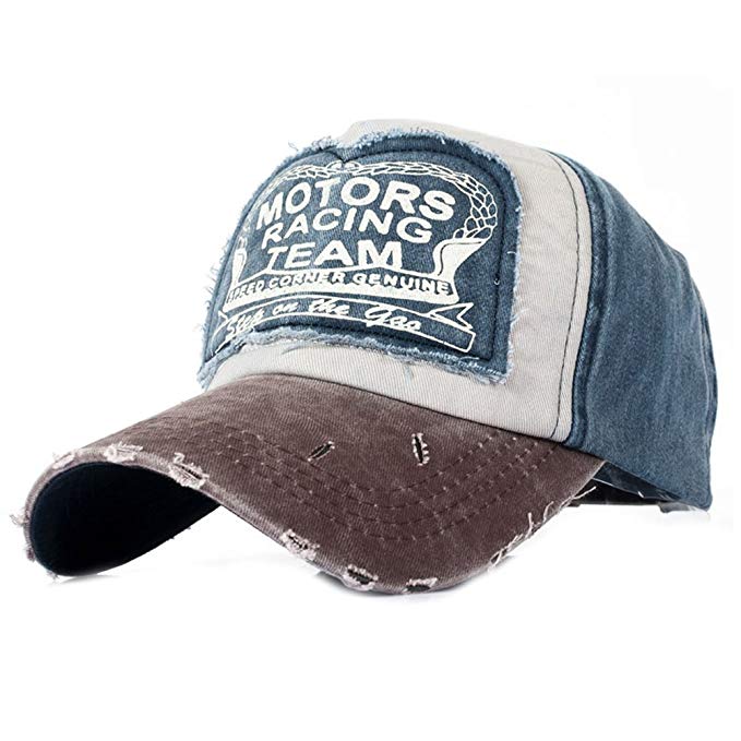 Vintage Washed Denim Baseball Cap Classic Cotton Dad Hat Adjustable Plain Unisex