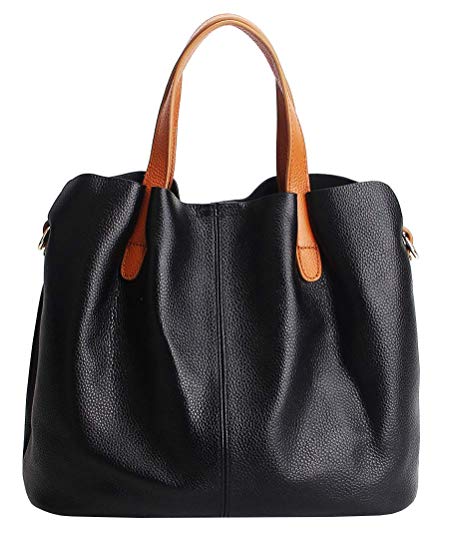Molodo Womens Satchel Hobo Top Handle Tote Genuine Leather Handbag Shoulder Purse