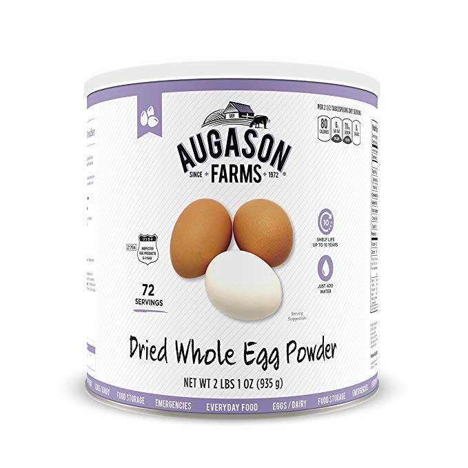 Augason Farms Dried Whole Egg Product 2 lbs 1 oz No. 10 Can