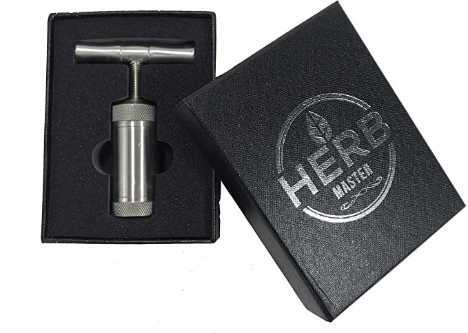Herb Master Stainless Steel 3.5 Inch Pollen Press with Gift Box