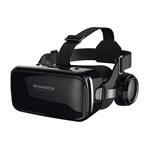 VR Headset Virtual Reality Headset,VR Glasses,VR Goggles -Compatible for iph X 7/7 /6s/6  /6/5, Samsung Galaxy, Huawei, Google, Moto & All Android Smartphone with Headphones & Adjustable Eye Care System