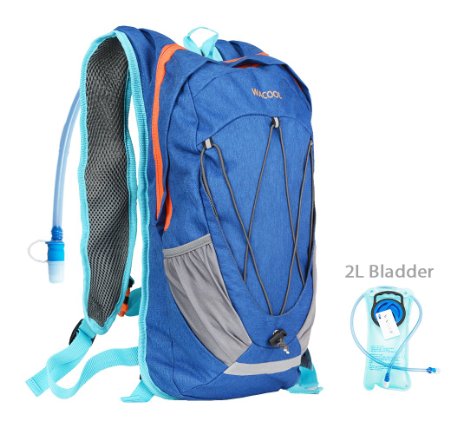 WACOOL Waterproof 10 Liter Hydration Bladder Pack, Cycling Running Walking Backpack, Hiking Lightweight Daypack,Include 2 Liter (70oz) BPA-Free Bladder,100% Lifetime Guarantee.