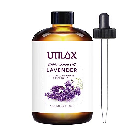 Utilax Best Lavender Essential Oil, 100% Pure and Natural, Therapeutic Grade, Largest 4 oz, 2017 New