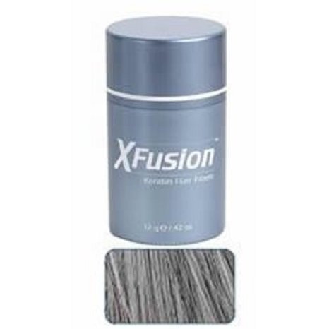 XFusion Keratin Hair Fibers Regular, Gray .42 ounces