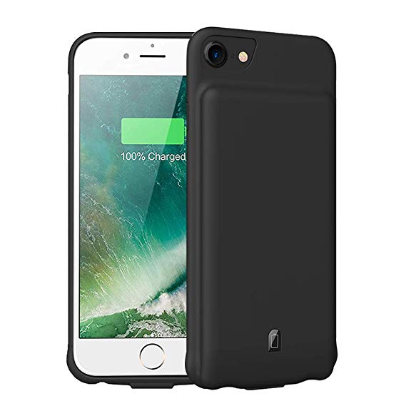 Battery Case for iPhone 6/6s/7/8,4500mAh Portable Protective Charging Case Compatible with iPhone 6/6s/7/8 (4.7 inch) Rechargeable Extended Battery Charger Case-Black