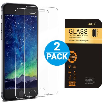 iPhone 6 plus Screen Protector,iPhone 6s plus Screen Protector,[2 PACKs]by Ailun,Curved Edge Tempered Glass,Bubble Free,Anti-Fingerprint,Oil Stain&Scratch Coating,Case Friendly,Siania Retail Package