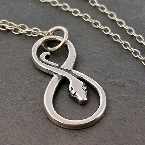 Snake Infinity Necklace - 925 Sterling Silver