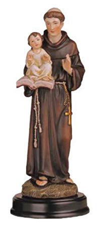 George S. Chen Imports SS-G-205.09 Saint Anthony Holy Figurine Religious Decoration Statue Decor, 5"