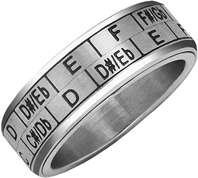 Musicians Transposition Spinner Ring - US Size 08