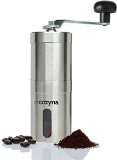 Cozyna Mini Ceramic Burr Manual Coffee Grinder Portable Coffee Mill Stainless Steel - Aeropress Compatible