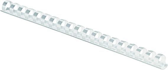 Fellowes 52371, Plastic Combs - Round Back, 3/8", 100 pack, White