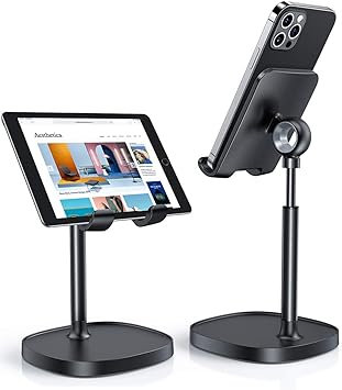 LISEN Cell Phone Stand, Angle Adjustable Phone Stand for Desk for iPhone 15 Pro Max