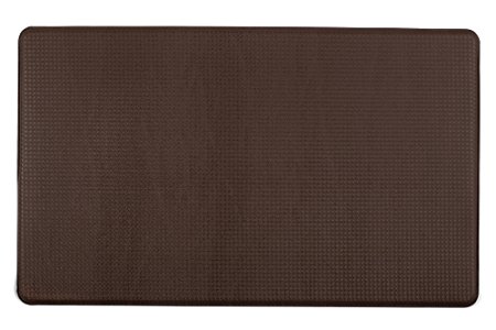 Kingston Collection Premium Anti-Fatigue Comfort Mat. Multi-Purpose Decorative Non-Slip Standing Mat for the Kitchen, Bathroom, Laundry Room or Office. By Home Fashion Designs Brand. (Mocha)