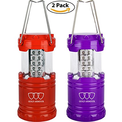 Camping Lantern - LED Lantern Lights (6 COLORS: BLACK, GRAY, BLUE, RED, PURPLE, PINK) Camping Gear Equipment for Outdoor, Hiking, Emergencies, Hurricanes, Outages