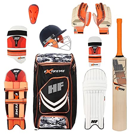 HF Extreme Edition English Willow Complete Cricket KIT (Junior Set of 4 NO (Ideal for 8-10 Years))