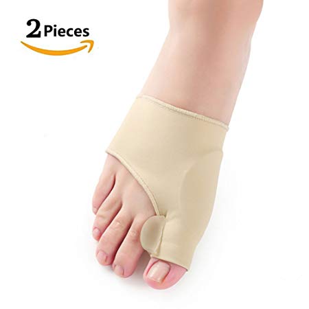 Bunion Corrector & Bunion Relief Protector Sleeves Kit, Bunion Toe Straightener with Gel Toe Separator, Hallux Valgus Pain Relief and Big Toe Alignment, 2 Pieces