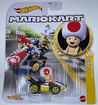 Hot Wheels - Mario Kart - Toad Standard Kart - 2023 - Mint/NrMint Ships Bubble Wrapped in a Box