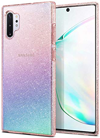 Spigen Liquid Crystal Glitter Compatible with Samsung Galaxy Note 10  Plus Case Cover (2019) - Rose Quartz