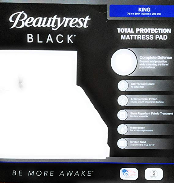 Beautyrest Black King Size Mattress Pad Total Protection
