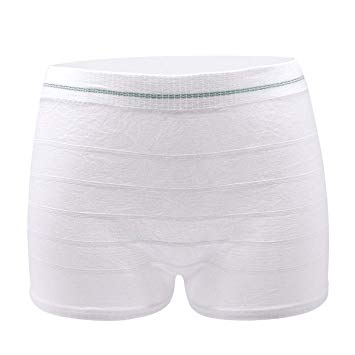Mesh Postpartum Underwear High Waist Disposable Post Bay C-Section Recovery Maternity Panties for Women (White-6 Pack, X-Large)