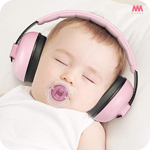 Baby Ear Protection Noise Cancelling Headphones for Babies and Toddlers - Mumba Baby Earmuffs - Ages 3-24  Months - for Sleeping, Studying, Airplane, Concerts, Movie, Theater, Fireworks