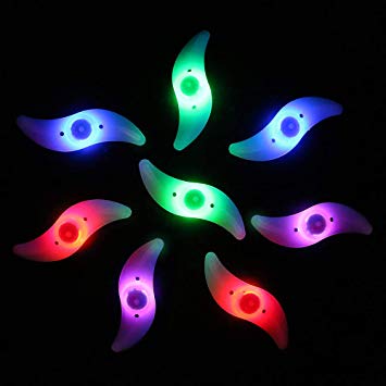 yidenguk LED Bike Wheel Lights 8Pcs Willow Leaf Bicycle Spoke Lights Portable Waterproof Three Modes Decorative Safety Warning Night Riding Cycling Accessories for Mountain Bike Road Bicycle