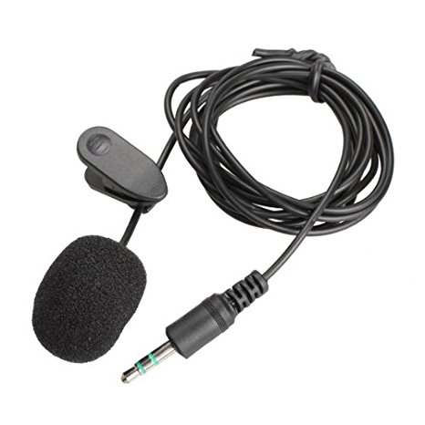 Mini 3.5mm Studio Speech Microphone with Collar Clip for Desktop PC Laptop