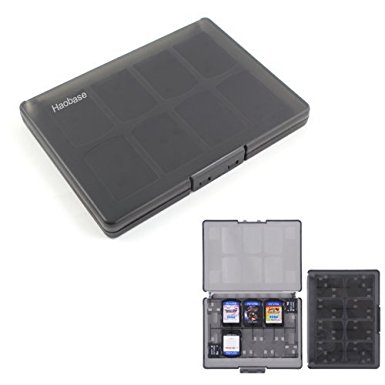 Haobase Black 18 in 1 Game & Memory Card Holder Case Storage Box for PS Vita (PSV)