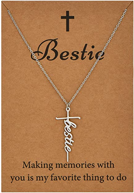 SANNYRA Faith Cross Necklace Belive Hope Loved Pendant Necklace Religious Personalized Jewelry Gift for Women