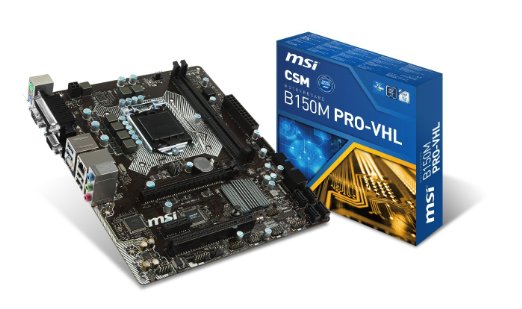 MSI Intel Skylake B150 LGA 1151 DDR4 USB 3.1Micro ATX Motherboard (CSM-B150M Pro-VHL)