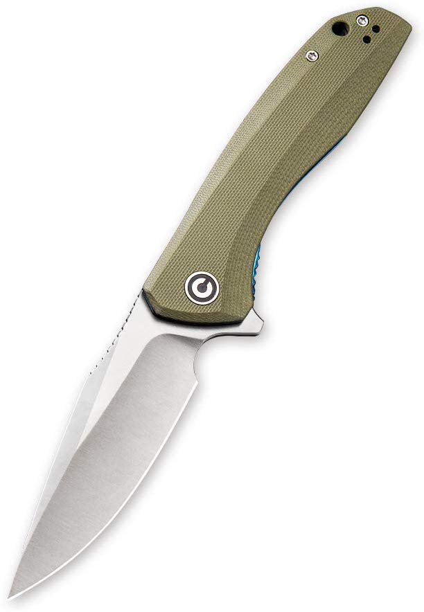 Civivi Liner Lock Folding Knife Baklash 3.5" Drop Point Blade G10 Handles, Reversible Pocket Clip C801