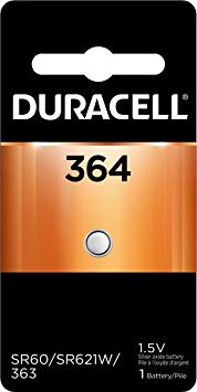 Duracell D364BPK Watch/Electronic Battery, 1.5 Volt Silver Oxide