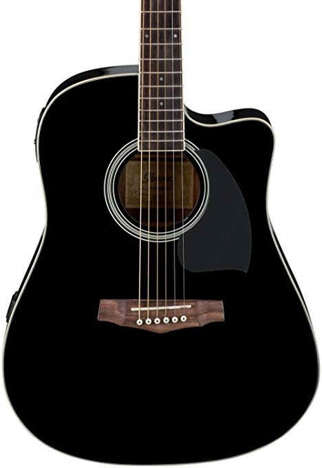 Ibanez PF15ECE Dreadnought Cutaway Acoustic-Electric Cutaway Guitar Black