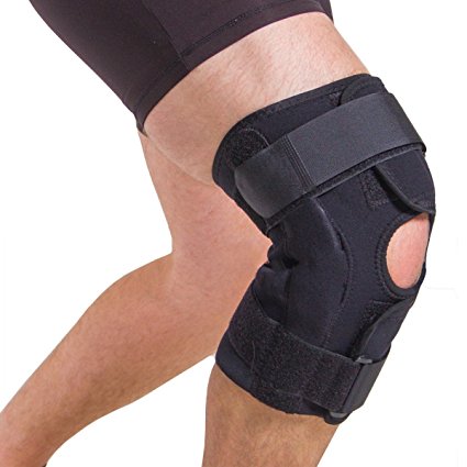 BraceAbility XL Knee Brace | Extra Large Knee Support Wrap for Big & Wide Thighs with Medial & Lateral Adjustable Hinges for Meniscus Tears, Ligament Injuries & Arthritis (XL)