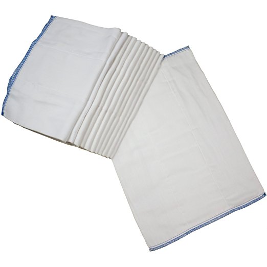 OsoCozy - Indian Cotton - Prefold Cloth Diapers Infant 4x6x4 (dozen)