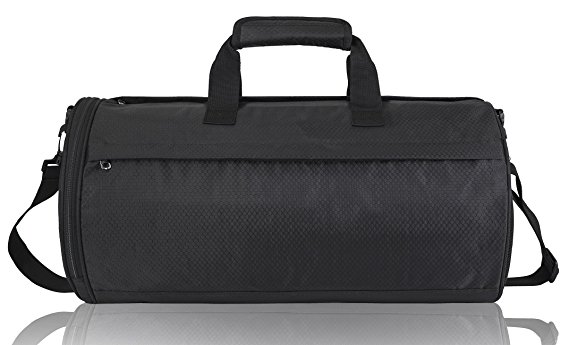 MIER Barrel Travel Sports Bag for Women and Men Small Gym Bag with Shoes Compartment