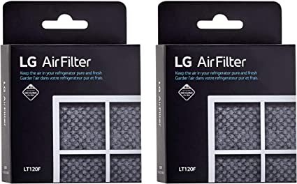 2 Pack Refrigerator Air Filter Replacement for LG LT120F,Compatible with LG Kenmore Elite Replace 46-9918, 469918, 9918, ADQ73214402, ADQ73214403, ADQ73214404, ADQ73334008