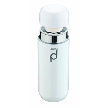 Pioneer Vacuum Insulated Leak Proof Drinkpod Capsule Flask  6 Hours Hot 24 Hours Cold, White, 200 ml