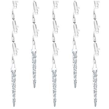 Brite Star 60 Count LED Ice Icicle Lights, White