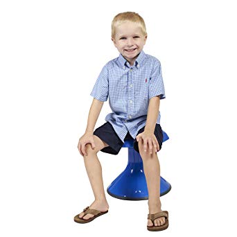 ECR4Kids ACE Active Core Engagement Wobble Stool for Kids, Flexible Classroom and Home Seating, 15”, Blue