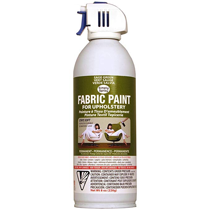 Simply Spray Upholstery Fabric Spray Paint 8 Oz. Can Sage Green