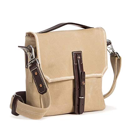 Saddleback Leather Co. Canvas Indiana Gear Bag - Scottish Waxed Canvas Satchel Bag with 100 Year Warranty