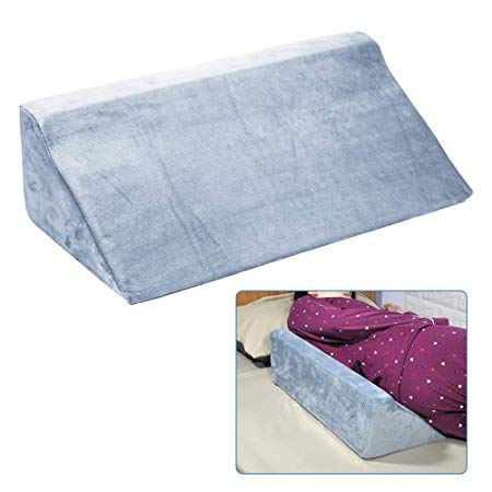 Wedge Pillow Body Position Wedges Positioning Back Elevation Pillow Case Pregnancy Bedroom Eevated Body Alignment Ankle Support Pillow Leg Bolster for Sleeping (Gray)
