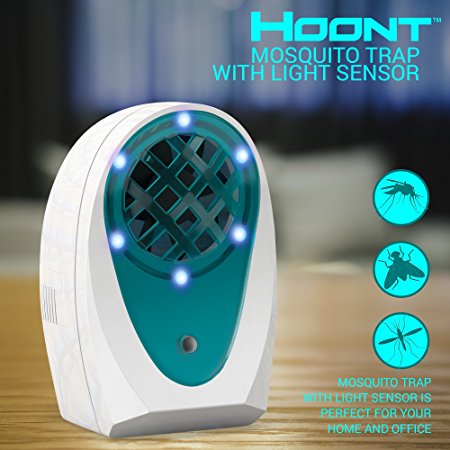 Hoont Indoor Plug-in Mosquito and Fly Trap with Bright LED UV Light Attracter and Fan / Get Rid of All Flies - For Residential and Commercial Use