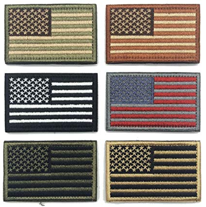 WZT Bundle 6 pieces american flag patch