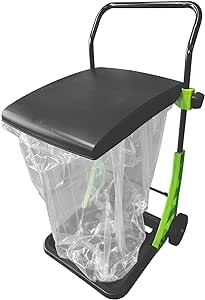 Bosmere W305LVC Purpose Garden Cart, Adjustable Collapsible Yard Waste Can, Portable Trash Bin, Green