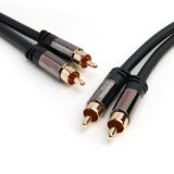 KabelDirekt 3 feet 2 x RCA Male to 2 x RCA Male Stereo Audio Cable - PRO Series
