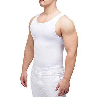 Men's Chest Compression Slimming Body Shaper Vest Workout Tank Tops Undershirts