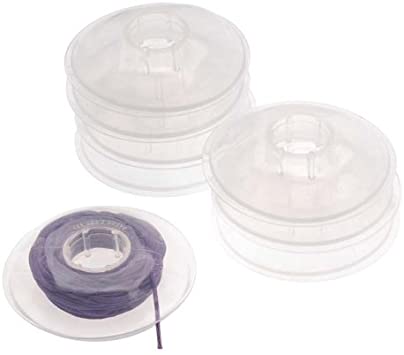 Beadaholique No Tangle Flexible Plastic Thread Bobbins for Kumihimo Or Macrame 2 1/2 Inch (12 Pack)