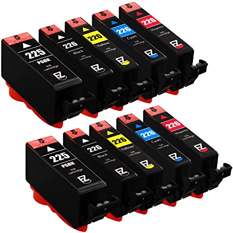 E-Z Ink (TM) Compatible Ink Cartridge Replacement for Canon PGI-225 CLI-226 (2 Large Black, 2 Cyan, 2 Magenta, 2 Yellow, 2 Small Black) 10 Pack